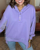 Blusa Oversized Rosa com Paetês Paula